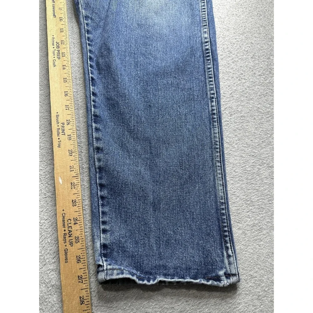 Wrangler Jeans Mens 39x27 Blue Authentics Relaxed Distressed Medium Wash Denim